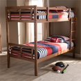 thumbnail image 3 of Baxton Studio Liam  and  Walnut Brown Finished Wood Twin Size Bunk Bed, 3 of 7