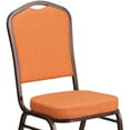 thumbnail image 6 of Flash Furniture HERCULES Series Crown Back Stacking Banquet Chair in Orange Fabric - Copper Vein Frame, 6 of 11