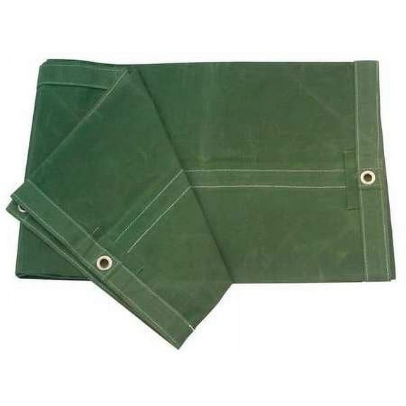 Heavy Duty Tarp, 7 ft 6 in x 9 ft 6 in, 30 Mil, Olive Green, Cotton Canvas