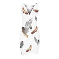 thumbnail image 4 of Vestido delgado estampado con cuello en V sin mangas informal de moda cómoda de verano para mujer Pompotops  ghjkhdj18963, 4 of 5