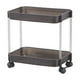 thumbnail image 2 of Carro móvil de almacenamiento en el suelo | Gran organizador de estanterías ajustable de 3 niveles con ruedas | Portasnacks polivalentes para cocina y baño | Plástico negro | 1 Unidad, 2 of 6