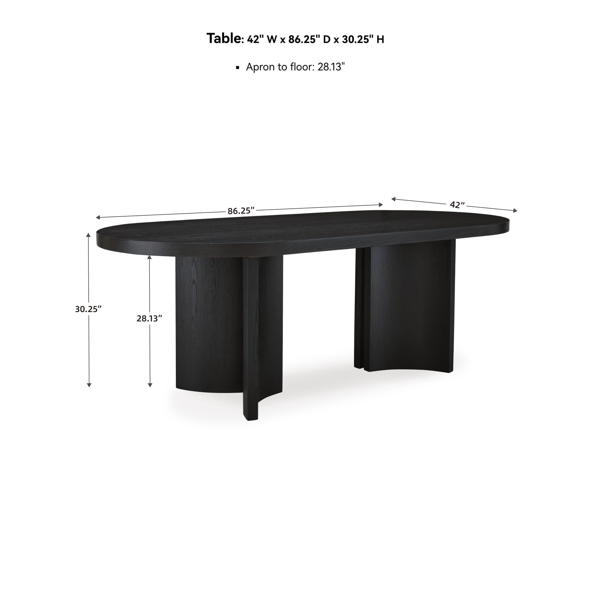 Signature Design by Ashley Rowanbeck Black Dining Table