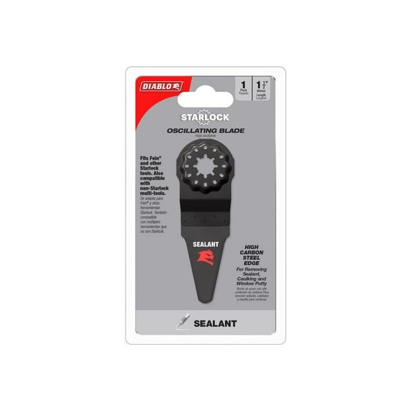 Freud DOSSEAL Oscillating Blade Starlock 1-1/2" W High Carbon Steel Round Adhesive Removal