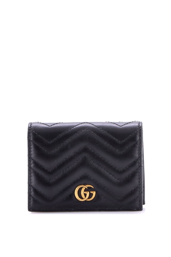 Pre-Owned GG Marmont Bifold Wallet Matelasse Leather Small By Rebag