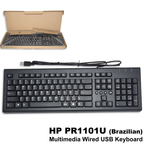 HP PR1101U Brazilian USB Wired Desktop Keyboard