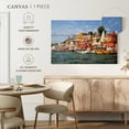 thumbnail image 5 of Elephant Stock Ghats Of Varanasi Wall Art - Horizontal Canvas Wall Art - Living Room Wall Decor - Architecture Canvas - Blue And Beige Decor - 12" x 8", 5 of 8