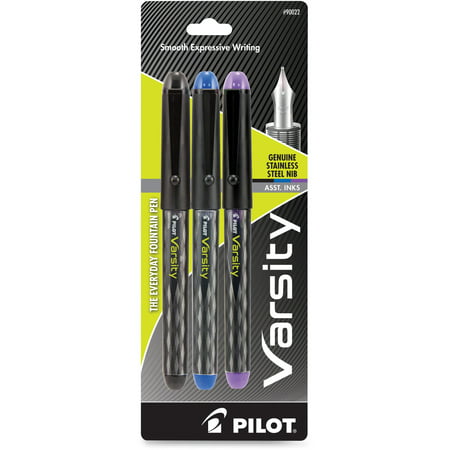 Pilot Varsity Disposable Fountain Pens, 3 / Pack (Best Disposable Fountain Pen)