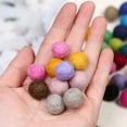 thumbnail image 4 of Farfi 10Pcs 15mm Felt Poms Decorative Handmade Funny Handcrafted DIY Wool Felt Earrings Headband Craft Poke Ball Clothing Accessories (Style M), 4 of 13