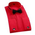 thumbnail image 2 of Tuxedo Dress Shirt, Elastic Skin Friendly Pleated Formal Pure Color Wing Tip Collar Shirt For Performance For Men ANGGREK Otros, 2 of 5