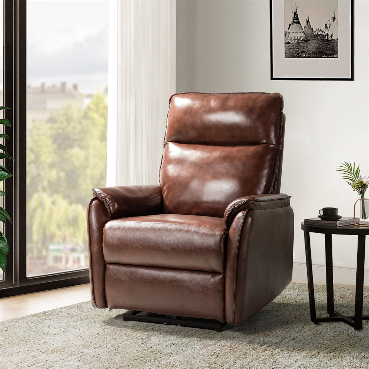 30.2" Wide Recliner Chair, Modern Recliner with Adjustable Backrest