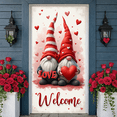 thumbnail image 6 of Red White Theme Love Welcome Banner Heart Pattern Romantic Display Gnome Design LOVE Letter Heart Backdrop for Valentine's Day Party Romantic Gathering Welcome Event, 6 of 9