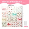 thumbnail image 2 of Dznils Floral Shower Curtain with Hooks, Farmhouse Patchwork Fabric Bathroom Curtain, Pink Bow Floral, 72" x 72", 2 of 11