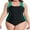 Green, variant on Asoul Plus Size Side Spliced One Piece Sport Swimsuit for Womens Racerback Athletic Bathing Suit