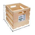 thumbnail image 6 of Good Wood By Leisure Arts Wooden Crate, Wood Crate Unfinished, Crates For Display, Crates For Storage, Wooden Unfinished, Pine, 9.5" X 9.5" X 9.25", 6 of 7