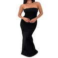 thumbnail image 3 of Femmes Off-Épaule Sans Manches Robe d'Été Élégant Bustier Bodycon Cocktail Partie Robe de Plage Streetwear, 3 of 6