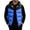 Blue, variant on Atkumj Mens Puffer Vest Stylish Color Block Full Zip Hooded Vest Loose Casual Warm Fleece Lined Mens Vests Outerwear for Fall Winter L