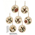 thumbnail image 3 of 6PCS Christmas Ornaments DIY Pearl Diamond Painting Kit, Rhinestone Art, Hemp Rope Included, Holiday Tree Decor, 6 Festive Designs, Pendant Style, 3 of 9