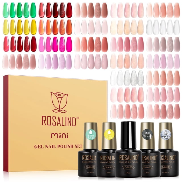Set de esmaltes de uñas en gel ROSALIND, 30 unidades, 26 colores
