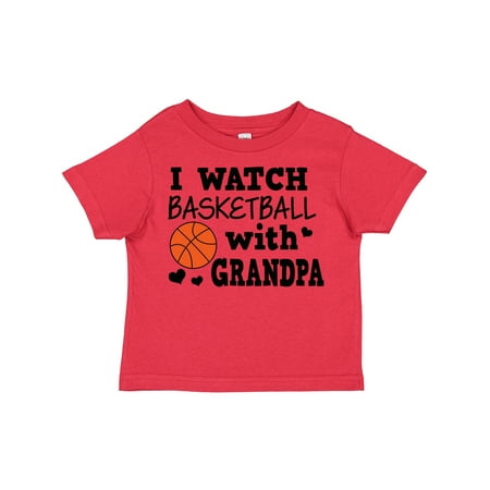 

Inktastic I Watch Basketball with Grandpa Gift Toddler Boy Girl T-Shirt
