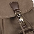 thumbnail image 3 of Women Canvas Backpack Female Vintage Pure Cotton Travel Bag Fashion Drawstring Laptop School Bags Shoulder Bag For Teenage Girls, 3 of 5
