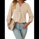 thumbnail image 3 of Camisas Holgadas de Larga Tipo Farol para Mujer, Blusas con Puños Fruncidos para el Trabajo, Blusas de Otoño. Albaricoque XXL, 3 of 10