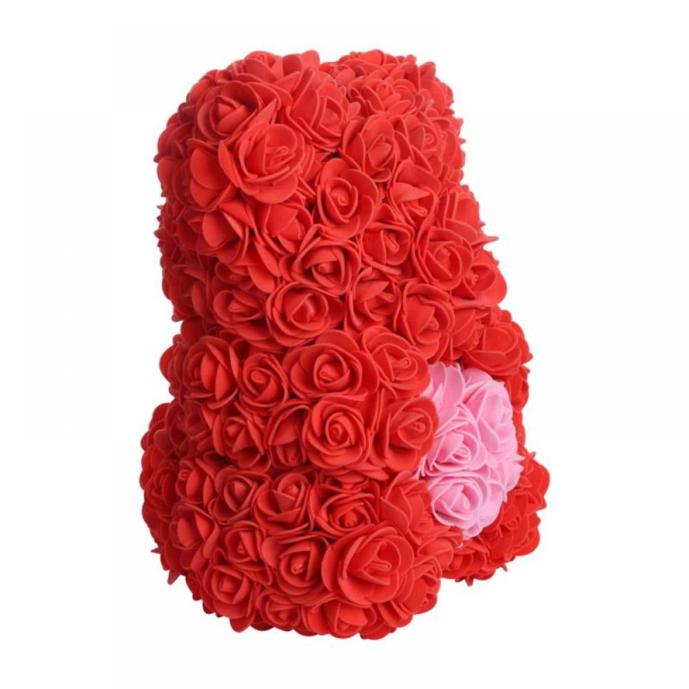 Grey Novobey 100 Pcs Mini Foam Rose Flower for DIY Rose Bear 