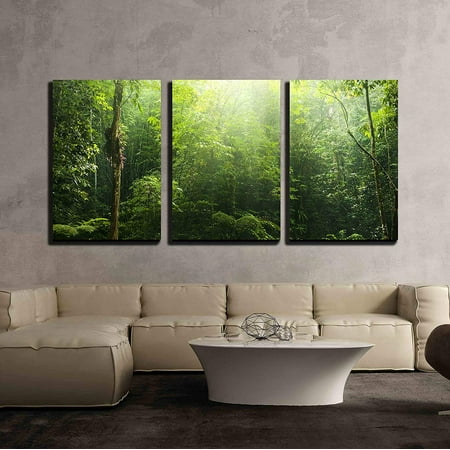 Wall26 3 Piece Canvas Wall Art Green Forest With Ray Of Light Wall26 3 Piece Canvas Wall Art Green Forest With Ray Of Light Modern Home Decor Stretched And Framed Ready To Hang 16 X24 X3 Panels