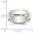 thumbnail image 3 of Primal Gold 10 Karat White Gold 7mm Half Round Band Size 11, 3 of 5