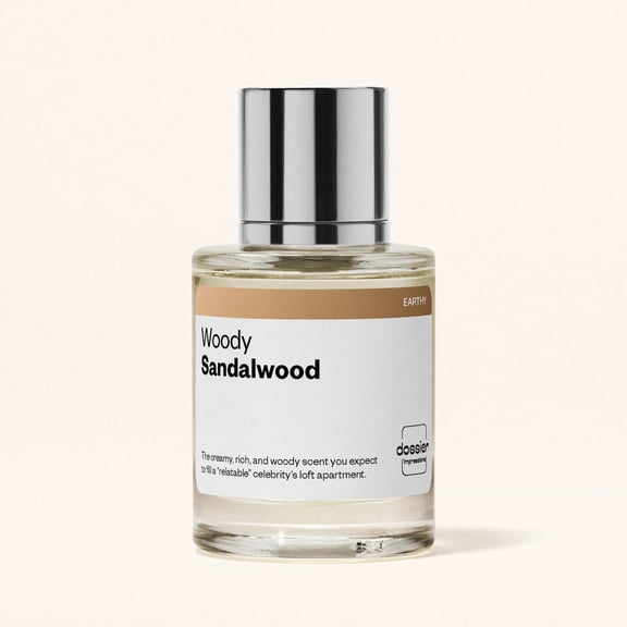 Dossier Woody Sandalwood Eau De Parfum, Inspired by Le Labo Fragrances' Santal 33, Unisex Perfume, 1.7 oz