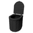 thumbnail image 2 of Inodoro portátil, Inodoro plegable para acampar, Caja de almacenamiento, Inodoro de emergencia, Cubo, Inodoro de viaje con tapa para viajes largos, Negro, 2 of 8