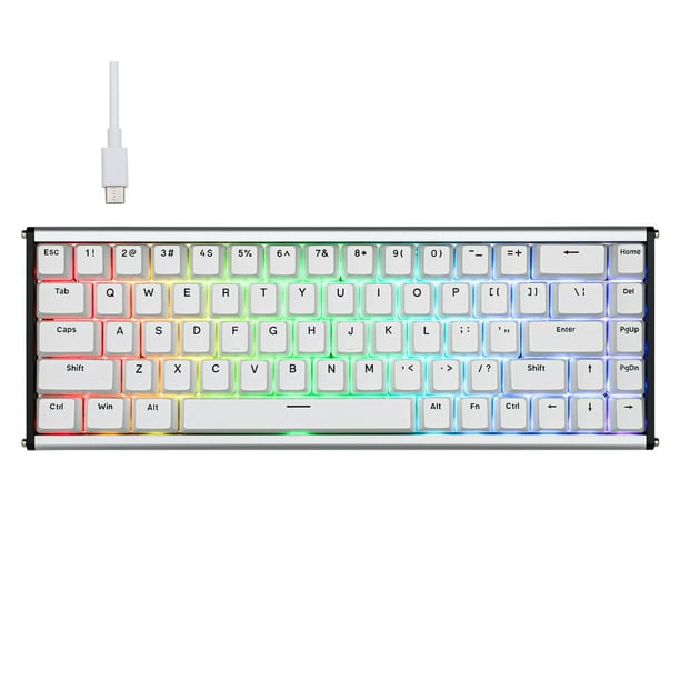 Teclado Gamer Mecánico AJAZZ ALUX68 HE de Aluminio Blanco