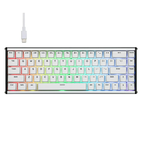 Teclado Gamer Mecánico AJAZZ ALUX68 HE de Aluminio Blanco