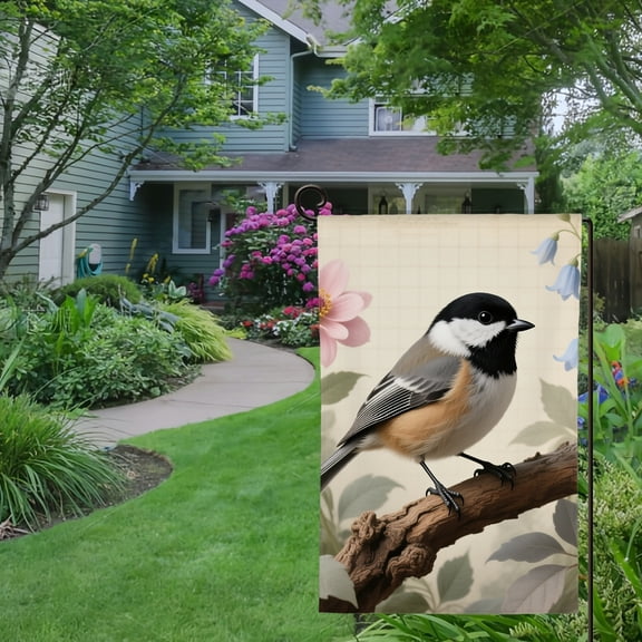 Spring Summer Garden Flag Double Sided Spring Saying Flowers Bird Welcome Yard House Outside Outdoor Decoration,12*18 inch