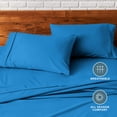 thumbnail image 6 of Bare Home Pillowcase Set - Premium 1800 Collection - Double Brushed - Ultra Soft - King Size, Medium Blue, 2 Count, 6 of 8