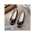 thumbnail image 3 of Ritualay Womens Flats Comfort Flat Shoes Square Toe Casual Shoe Lightweight Breathable Pumps Ladies Women Slip On Dark Purple 7, 3 of 4