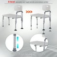 thumbnail image 4 of HOMCOM 6-Level Adjustable Bath and Shower Bench, Armrest & Backrest, White, 4 of 10