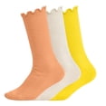 thumbnail image 2 of LJEFF Girls 3PC Ruffle Trim Knee High Socks, Stretch Sweat-Wicking Anti-Slip Cute Gift Kids Sport Stockings Pink Size 6-14T, 2 of 6