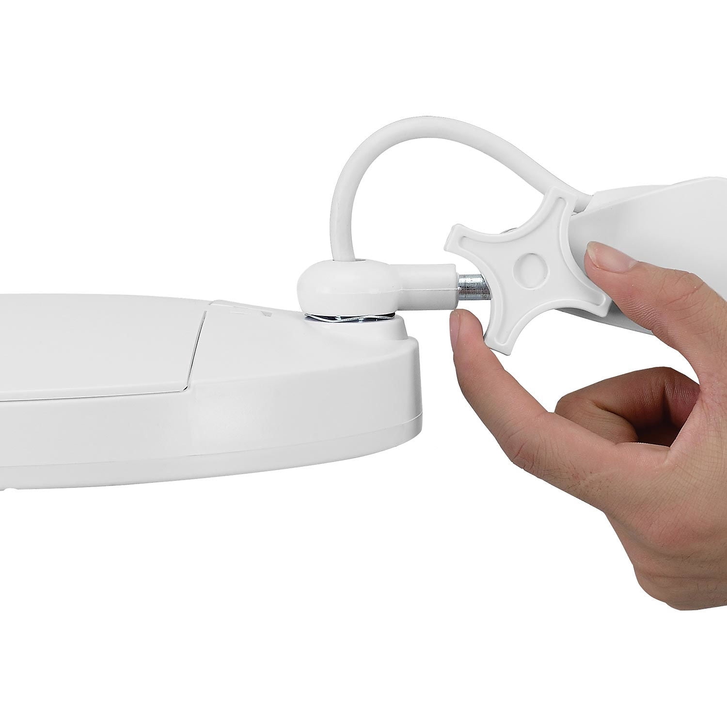 Global Industrial 8 Diopter LED Magnifying Lamp With Covered Metal Arm White