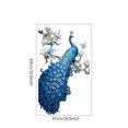 thumbnail image 5 of Qiaoxi Waterproof Wall Sticker Peacock Flower Pattern Self-adhesive Removable Design Easy To Peel Stick Wallpaper Decorative Decals, 5 of 5