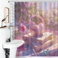 thumbnail image 3 of Butterfly Dancing Shower Curtain Fabric Bathroom Decor with Hooks, 3 of 6