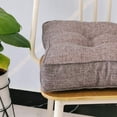 thumbnail image 3 of Nvzi Faux Linen Square Padded Chair Seat Cushion,Soft Solid Chair Pads,Comfortable Sitting for Office,Home or Car 20"x20" Grey, 3 of 4