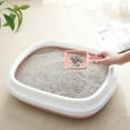 thumbnail image 3 of lionlar Anti ing Cat Litter Box with Surrounded Top Cover Tray Sand Box Detachable Pink Large, 3 of 9