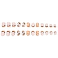 thumbnail image 5 of Short Halloween Press on Nails Short 24Pcs, Pumpkin Ghost French Tip Black Stitched Spooky Fake Nails Set, Reusable False Nails for Trick-or-Treat Daily Wear Women Girls, 5 of 7