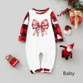 thumbnail image 2 of Odeerbi Christmas Pajamas for Family Holiday Long Sleeve Family Christmas Pajamas Matching Sets Toddler Casual Printed Top with Bottom Outfits Home Wear Sleepwear Family Matching PJs Set Red, 2 of 5