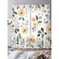 thumbnail image 3 of Botanical Sheer Curtains 84 Inch Length 2 Panels Set, Flower Floral Vintage Wildflower Garden Motifs Voile Window Treatment Rod Pocket Curtains Sheers Drapes for Bedroom/Living Room/Kitchen 52"x84"x2, 3 of 7