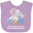 thumbnail image 3 of Inktastic My Grandma Loves Me to the Moon and Back Elephant Family Boys or Girls Baby Bib, 3 of 4