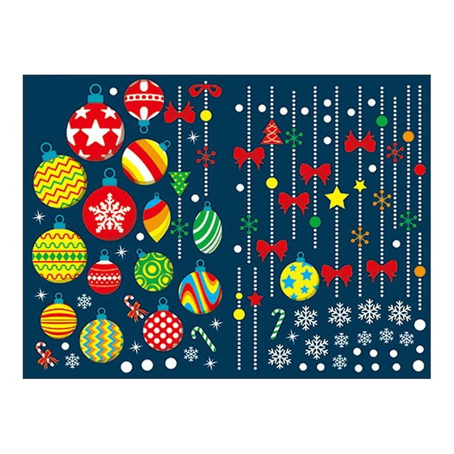 8 Pegatinas de pared navideñas, pegatinas de pared para ventana de cristal, murales de Papá Noel, adornos navideños para el hogar, diciembre