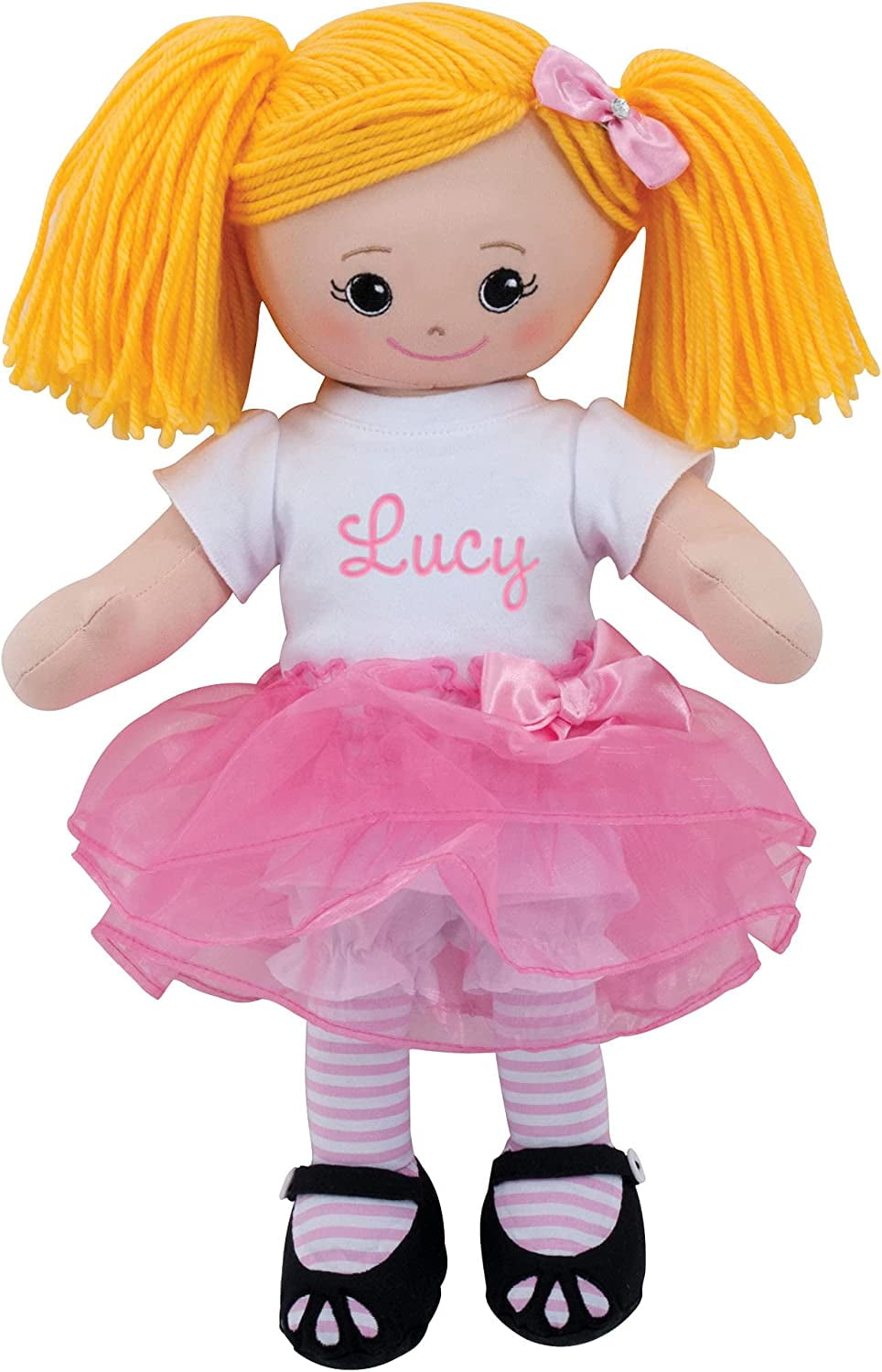 Personalized Ballerina Doll With Tutu and Hair Clip