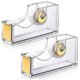 thumbnail image 1 of 26-27 Transparent Gold Tape Dispenser - 2 Pieces Acrylic Office Tape Holder for Packing, 1 of 5