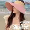 thumbnail image 4 of SikaFu Japanese UV Sunscreen Hat For Women In Summer, UV Resistant Empty Top Hat, Sun Hat With Large Brim To Cover Face, Beach Sun Hat, Trendy, 4 of 9